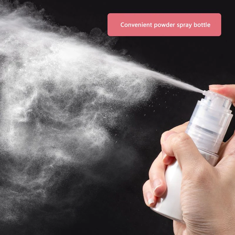 زجاجات رذاذ قابلة لإعادة الملء للسفر، زجاجة رذاذ مسحوق شفافة، موزع مسحوق الطفل، حاوية بلاستيكية قابلة للفصل #4