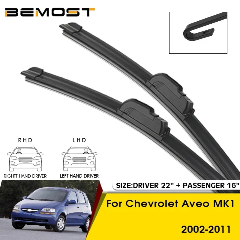 

Car Wiper Blades For Chevrolet Aveo MK1 2002-2011 Windshield Windscreen Front Window Blades 22"+16" Car Accessories