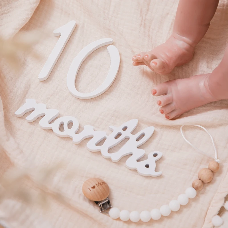 Baby Milestone Number Monthly Memorial Cards Props For The Newborn Photo Shoot Baby Photo Accessories Anniversary Of Growing UP