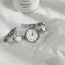 Cute Star Moon Chain Bracelet Watch for Women Girl Korean Simple Fashion Ins Small Exquisite Student Watches Relojes Para Mujer