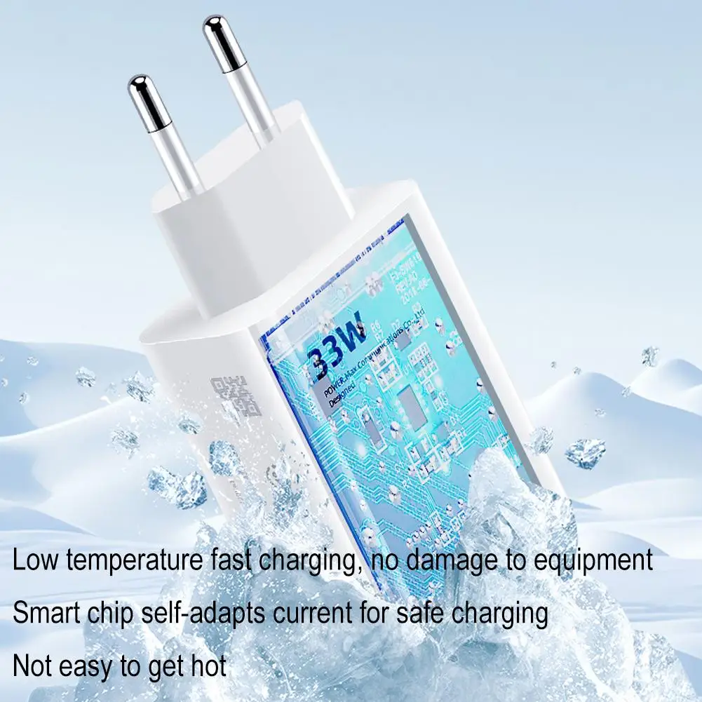 33W USB Charger Fast Charging EU/US Plug Mobile Phone Charging Adapter For Xiaomi Note 13 12 11 Quick Charger