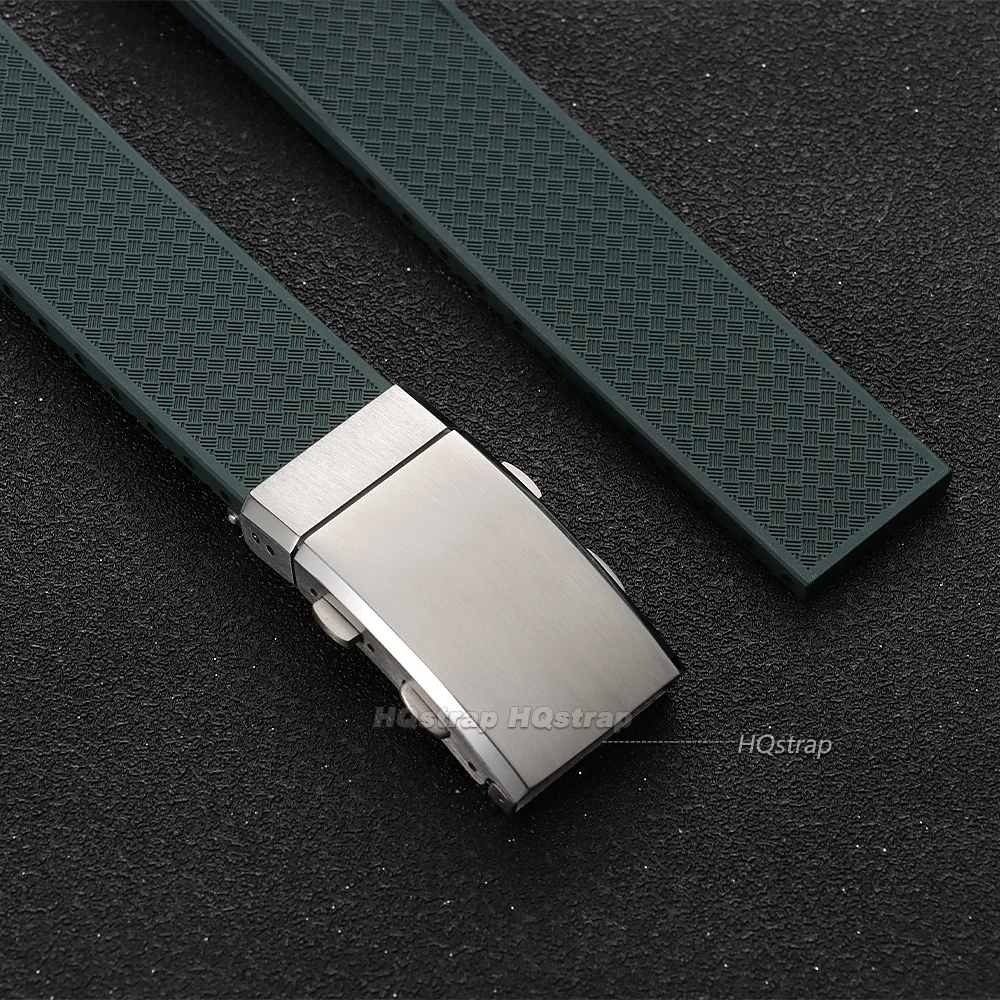 Adjustable Extendable Watch Clasp 14mm 16mm 18mm 20mm 22mm Universal Premium Metal Button 316L Solid Steel Brushed Watch Buckle image 5