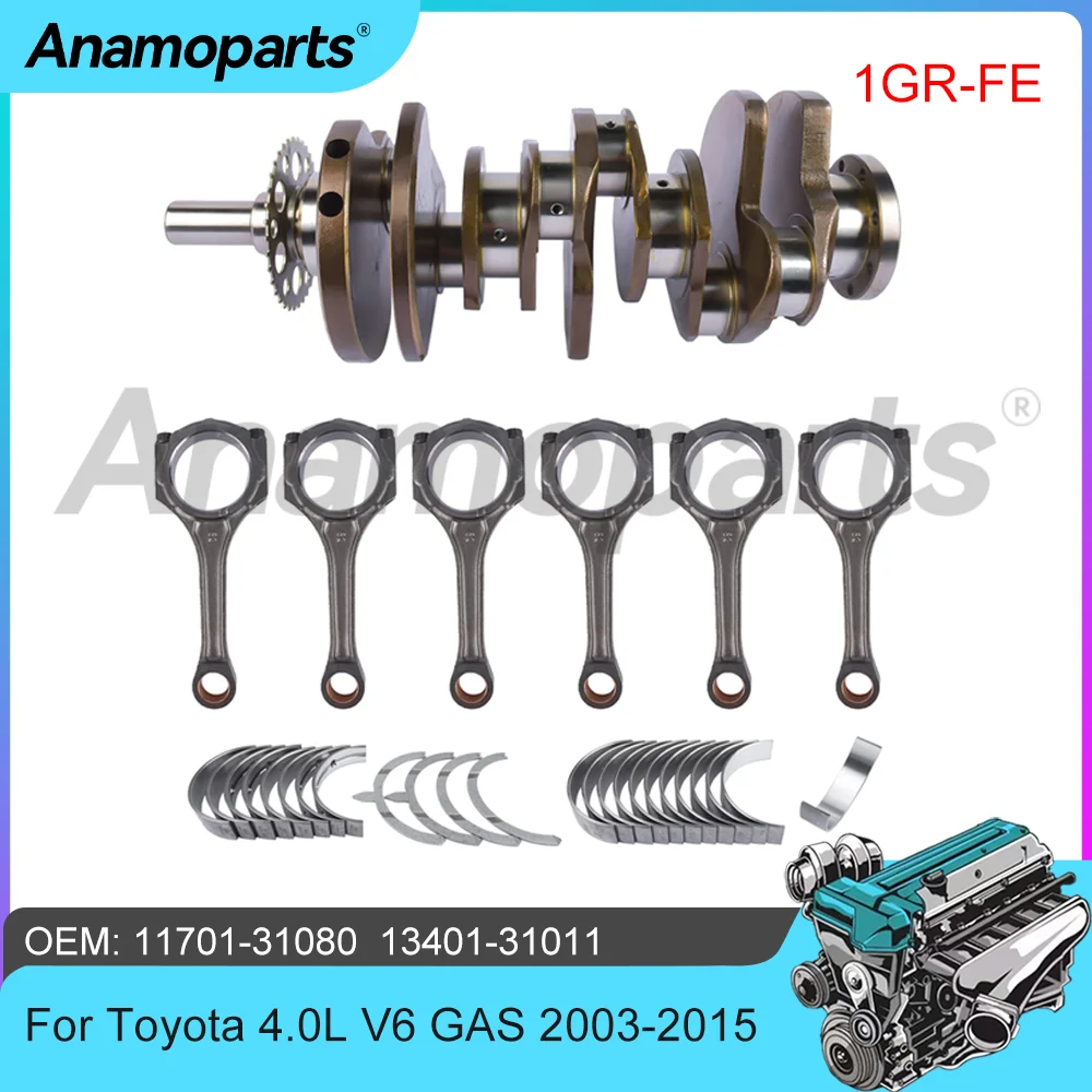 

Engine Part Bearing Set for 4.0L V6 GAS 1GR-FE Crankshaft Connecting Rod Fit for Toyota Tacoma Tundra 4Runner FJ Cruiser 2003-20