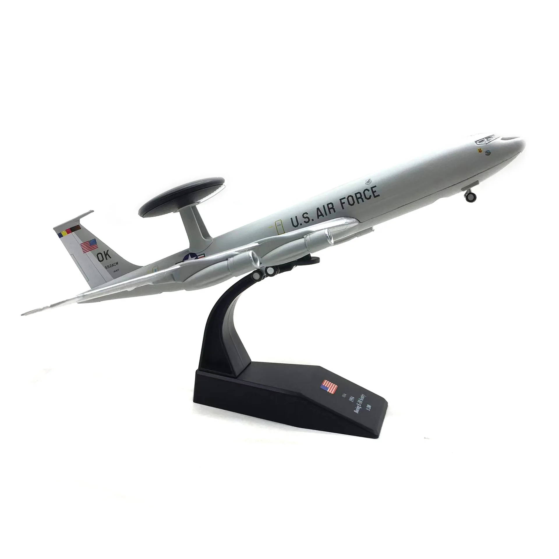 1/200 model pesawat terbang logam paduan AWACS E-3 Mediterania AS dengan E-3 pesawat peringatan dini