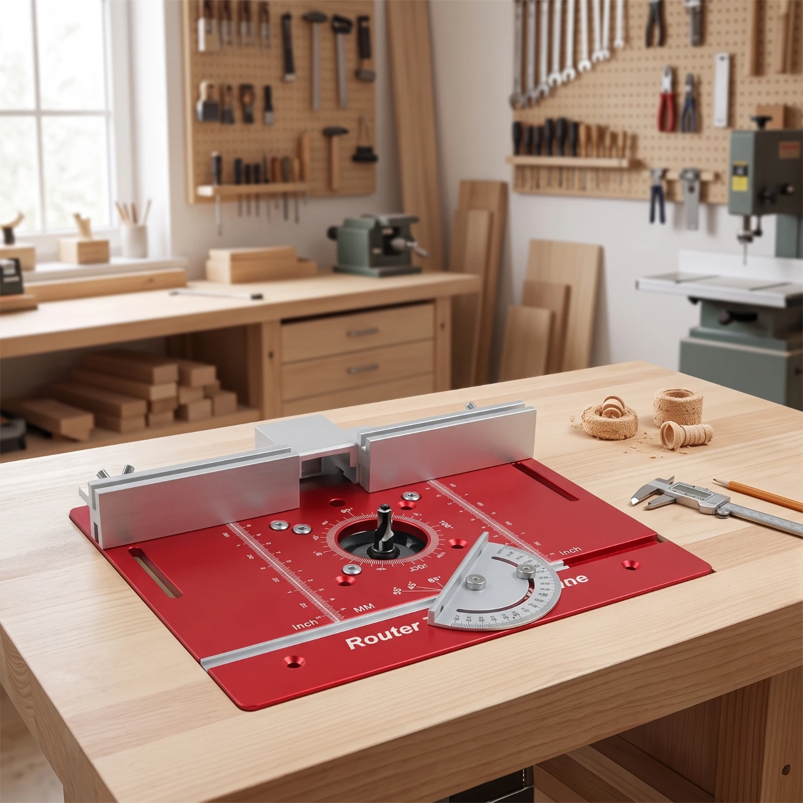 Router Table Insert Plate with Lift Base Precision Machined Router Table Insert Plate Tool Universal Stable for Woodworkers