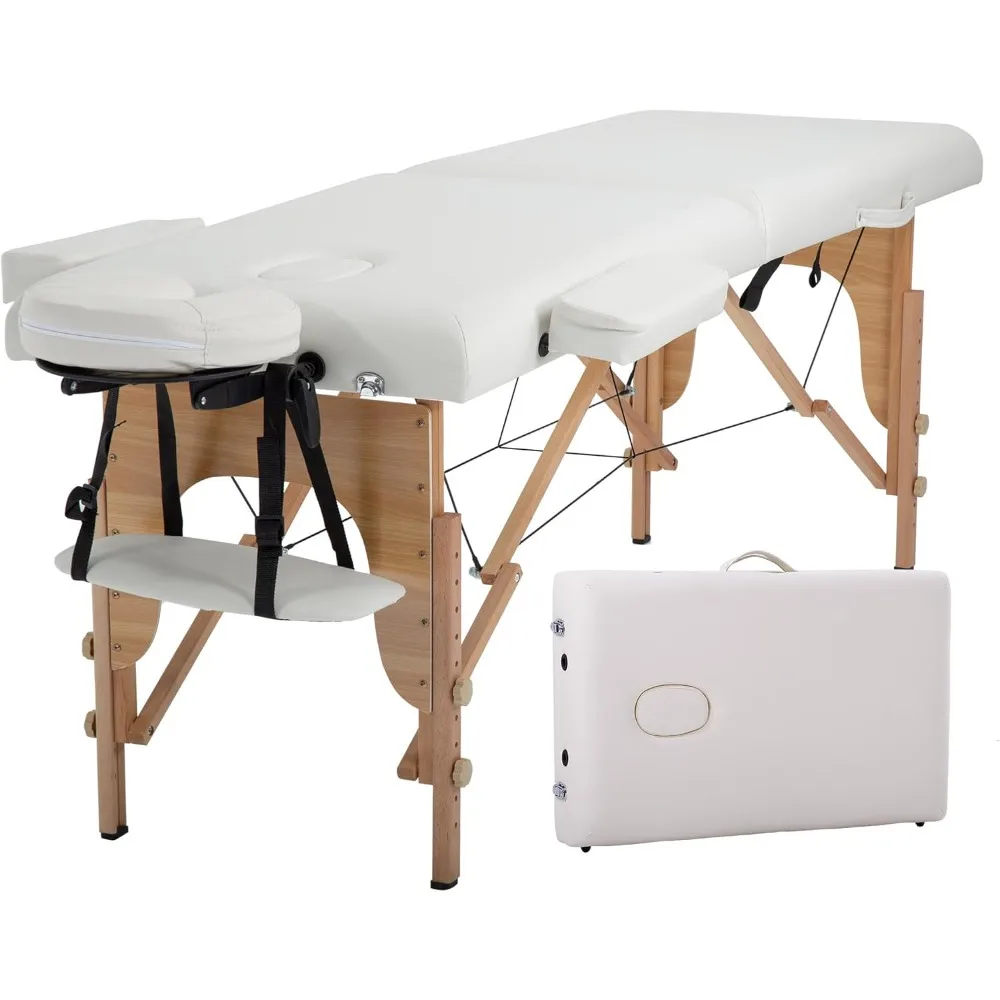 Massage Bed Portable Massage Tables 2 Fold Spa Bed Height Adjustable Lash Bed