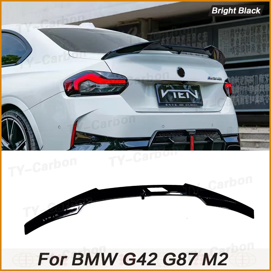 

Bright Black Rear Trunk Spoiler Wings for BMW 2 Series G42 G87 M2 Coupe 2-Door 2022+ Car Racing Rear Spoiler Boot Wing Bodykit