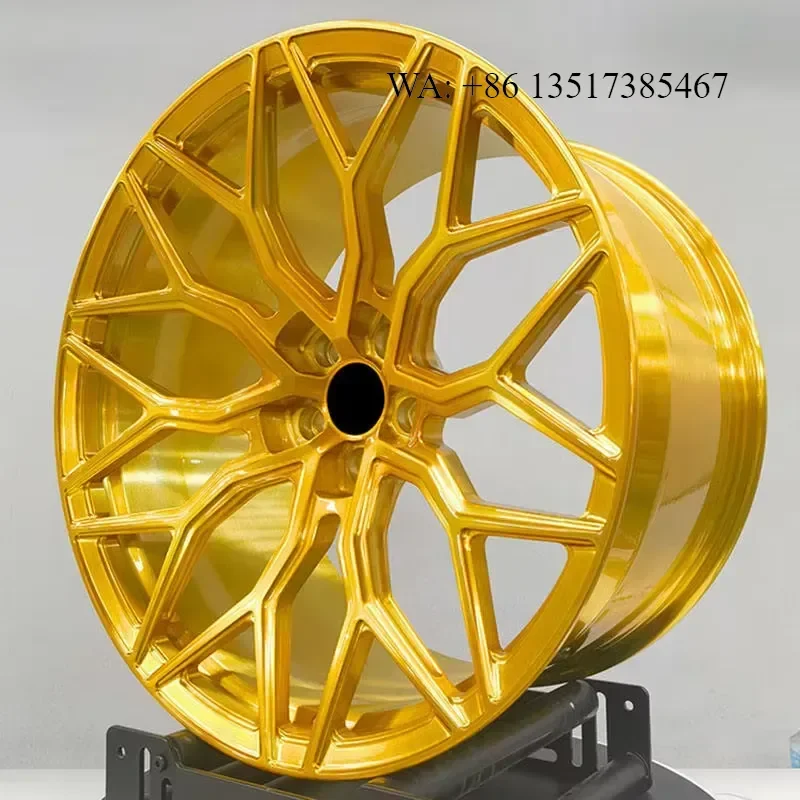 LZT-543 1 Piece Gold Monoblock Forged Car Wheel Rims Aviation Aluminum Alloy 6061-T6 5X112 5X120 5X114.3 for G20 BMW M2 M3 M4
