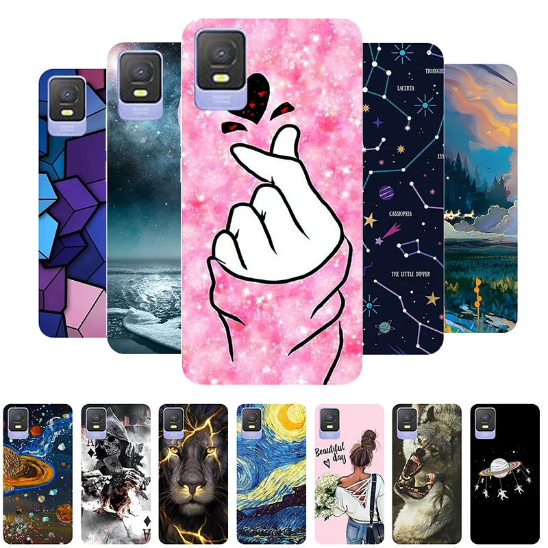 Funda para TCL 403 carcasa T431D de Silicona suave  Funda trasera linda para TCL 403  Funda de teléfono TCL403 Funda Coque