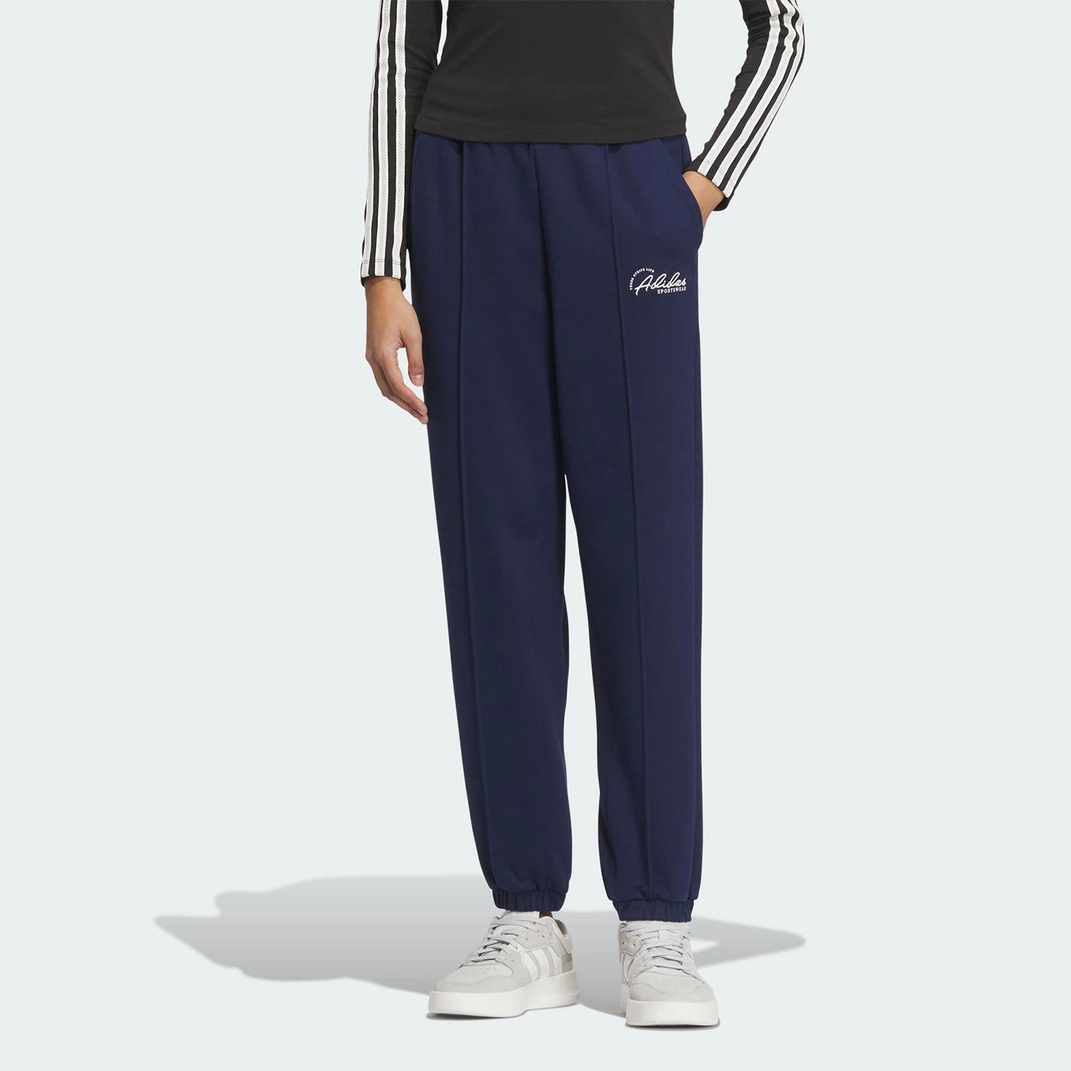 

Официальные женские спортивные вязаные длинные брюки Adidas 25th Spring JW7067