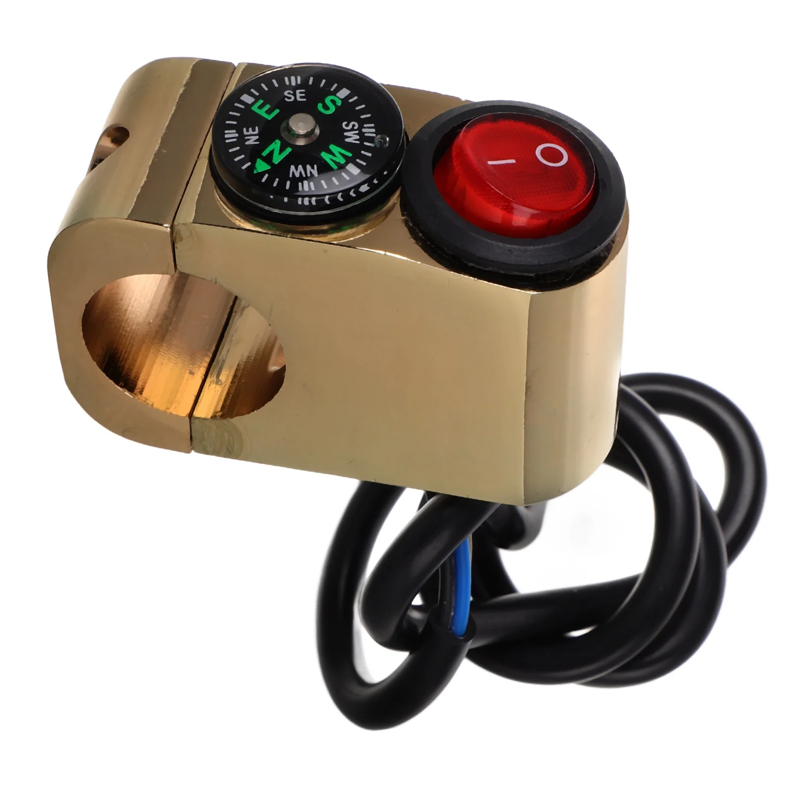 

Motorcycle H Switch Compass Design Aluminum Alloy Dual Flash Reliable Convenient Simple Installation