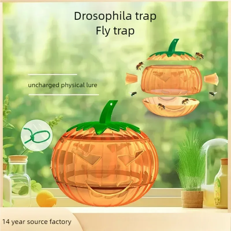 

Домашняя кухня, нетоксичная пчела в форме тыквы, ловушка для фруктовых мух, принадлежности для борьбы с вредителями, новая тыква, светлая форма, ловушки для фруктовых мух и насекомых