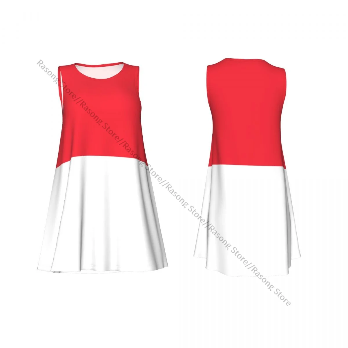 Abito da donna T-shirt casual estiva Abiti da spiaggia Copricostume Bandiera di Singapore Abito canotta