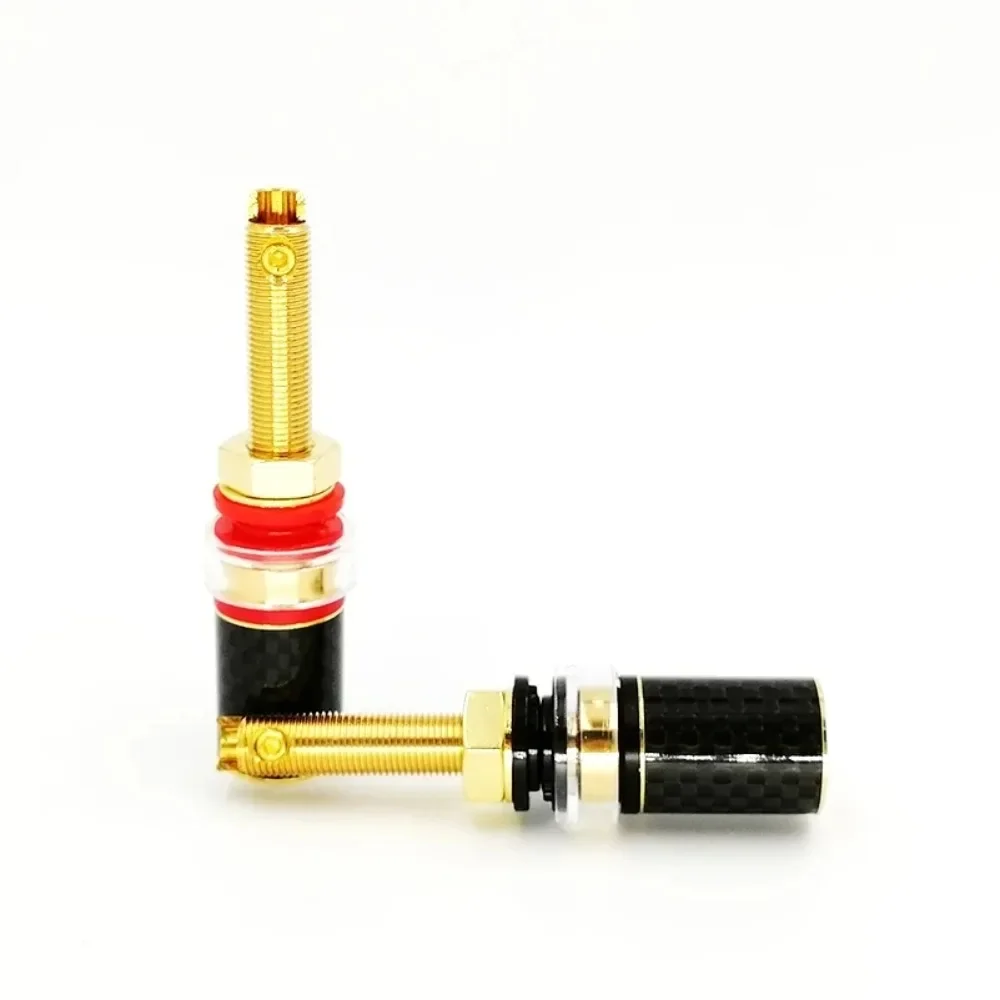 

Viborg Hi-end BP614G Pure Copper Carbon Fiber Gold Plated Audio Binding Post Speaker Terminal for Amplifier