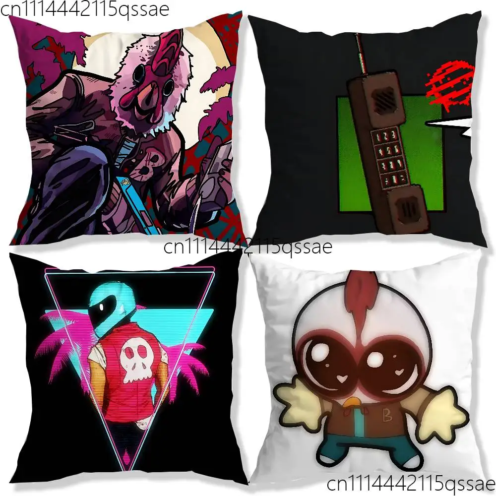 For Hotline Miami Son Jacket Pillow case Printed Polyester Throw Pillow Cover Decorative Sofa Cushion Pillowslip Home Decor