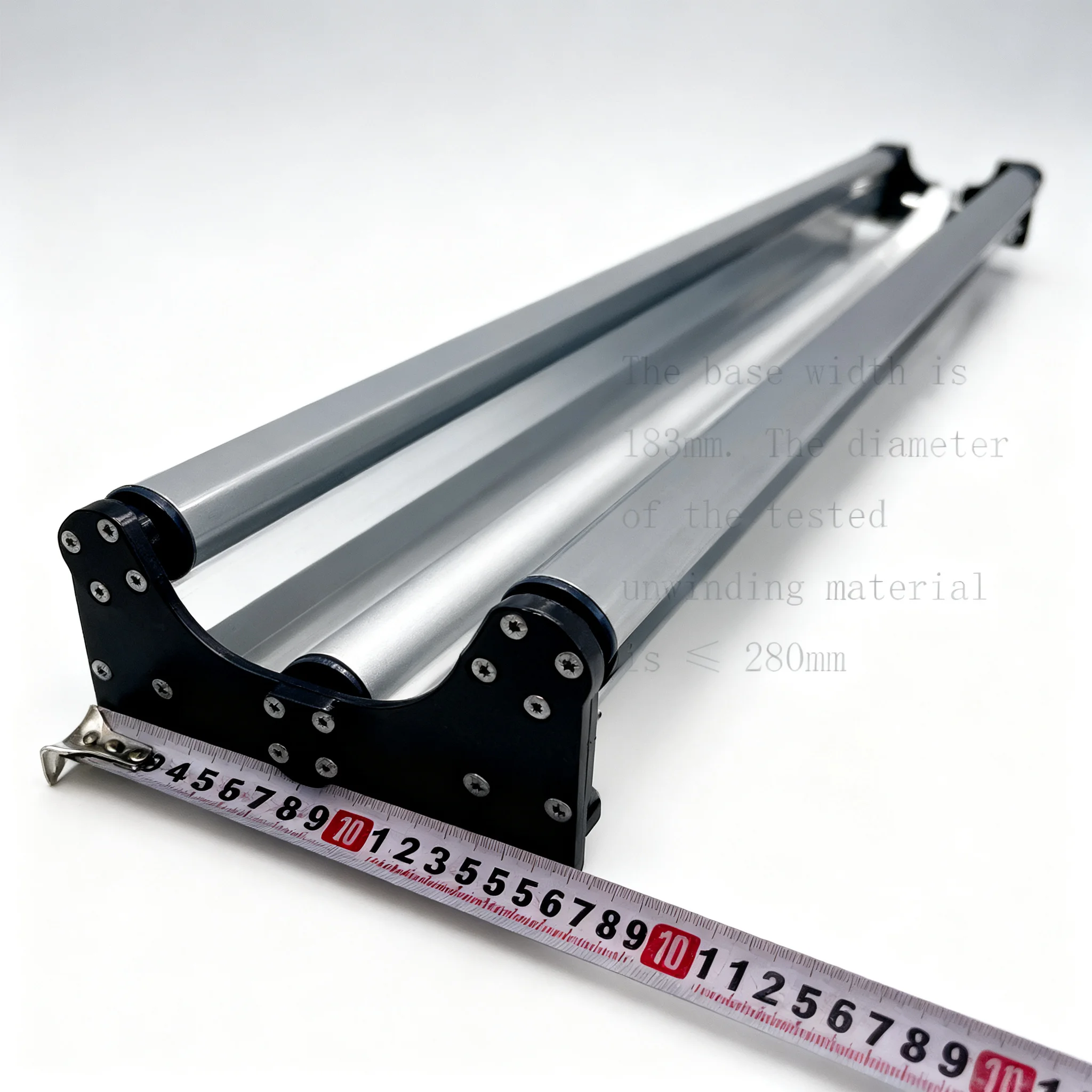 Aluminum Heavy-Duty Advertising Roll Material Rack, Vinyl Roll Pulling & Receiving Stand with Weighing Device