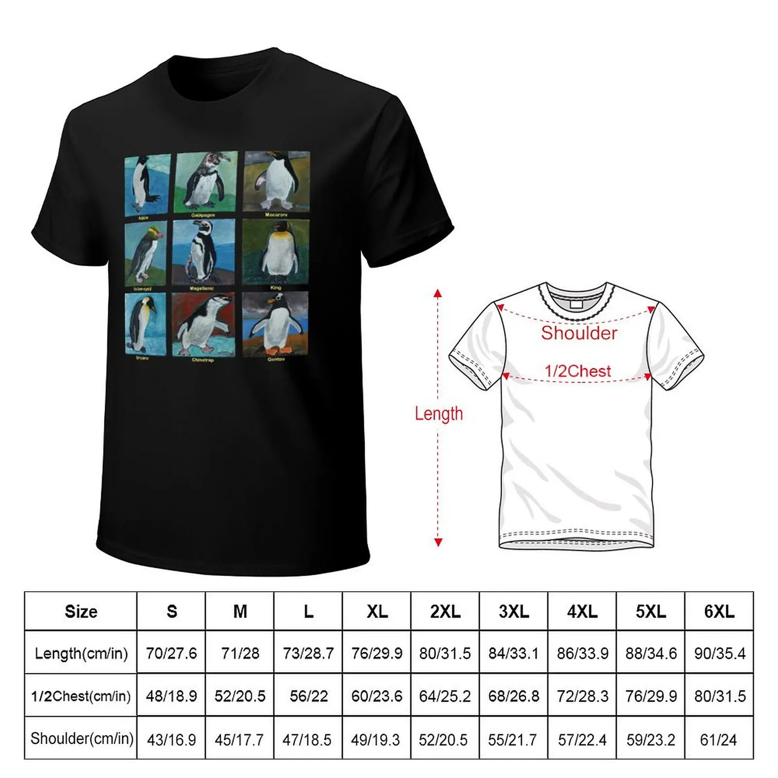 Nine Penguins T-Shirt cotton t-shirt plain for man package T-Shirt