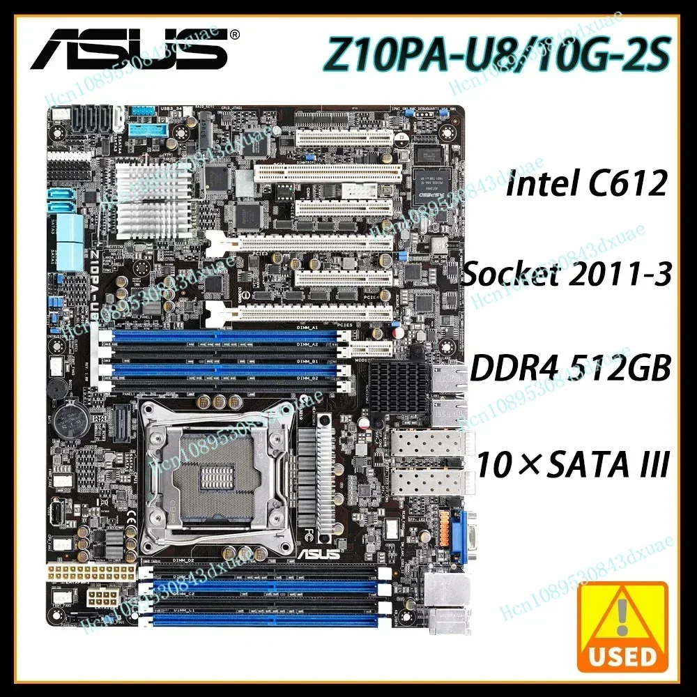 

Server motherboard ASUS Z10PA-U8/10G-2S adopts Intel C612 chipset Xeon E5-2600 V3 cpu Socket 2011-3 DDR4 512GB 10×SATA III 1xM.2