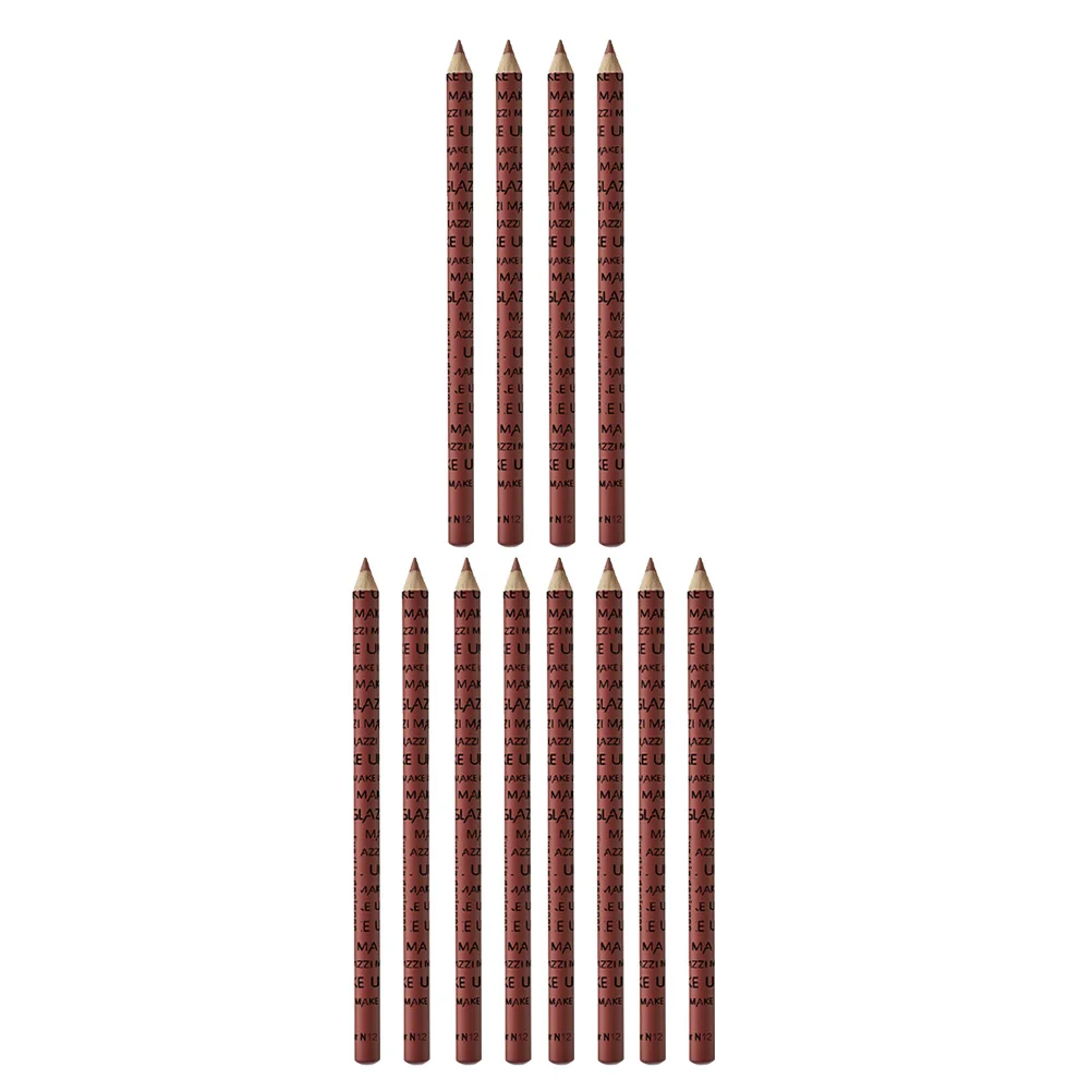 12-delige set Lip Liner Langdurig make-uppotlood voor vrouwen Lip Shaping Tool Make-upbenodigdheden Accessoires