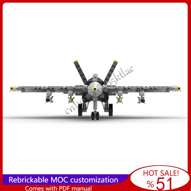 659Parts MOC 1:48 Scale Twin Engine F-18 Fighter Model Modular Building Block Technology Assembly Kid Toy Popular Festival Gifts