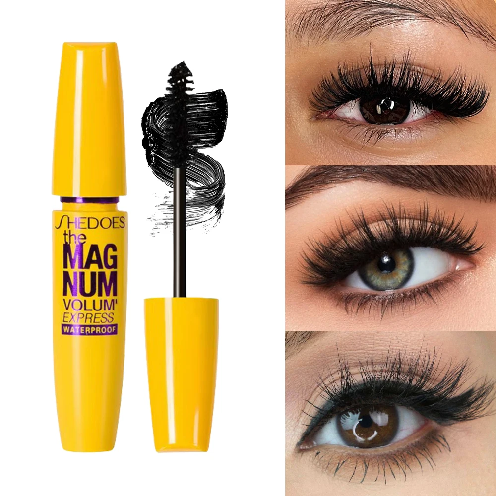 SHEDOES Mascara allungante e arricciacapelli - Formula impermeabile e antimacchia con pennello flessibile per tutti i tipi di beige chiaro