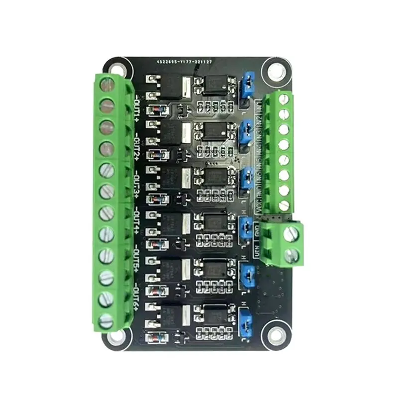 

【SURPISE】MOS Driver Board 6 Channels MOS Module/Microcontroller PLC Amplifier Field-Effect Transistor/Optocoupler Isolation