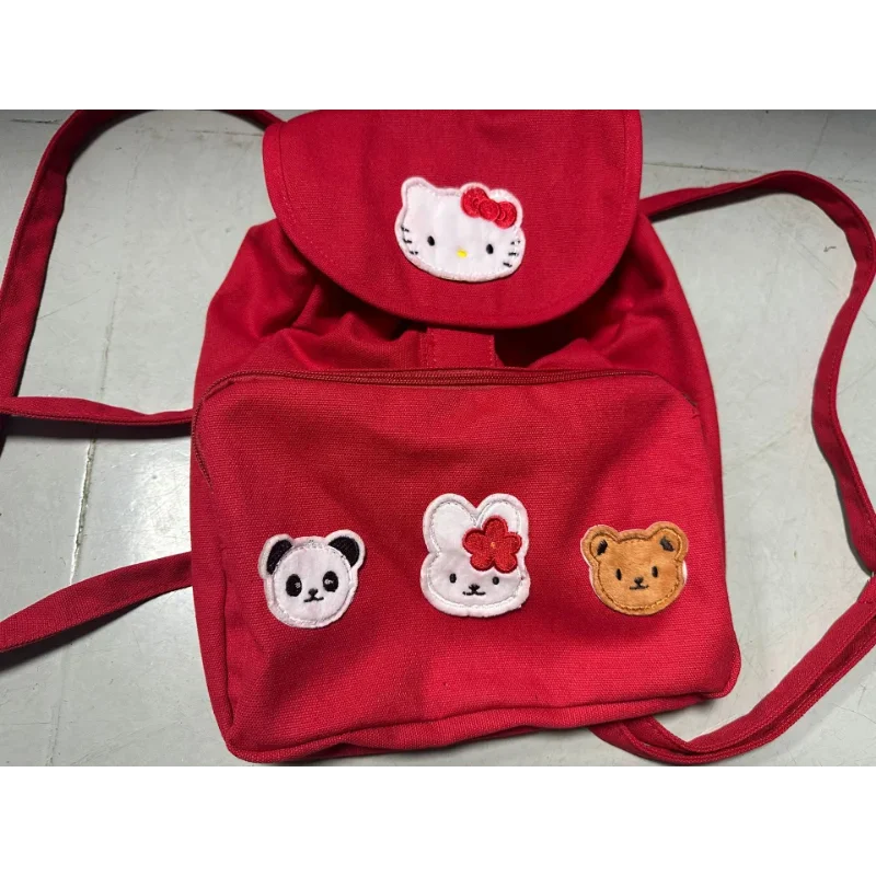 Sanurgente-Cartable étudiant Hello Kitty avec protection de la colonne vertébrale, sac à dos léger, sac à dos de dessin animé mignon, nouveau