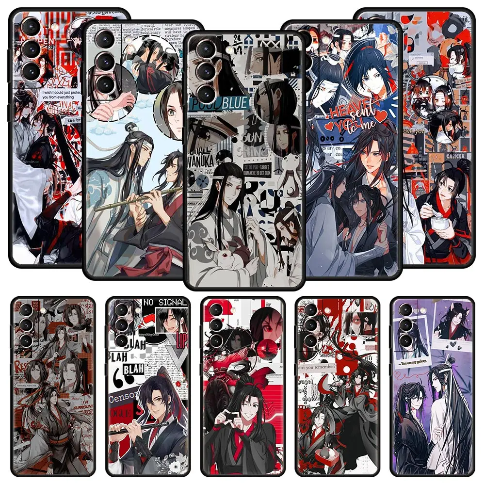 Anime Mo Dao Zu Shi MDZS Phone Case For Samsung Galaxy S22 S21 S20 Ultra FE 5G S10E S10 S9 S24 Plus S23 Cover Black