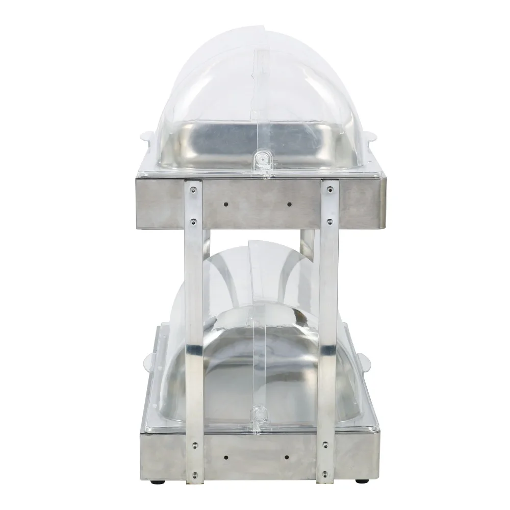 Factory direct sale Commercial countertop stainless steel cold food monitor with computer cover