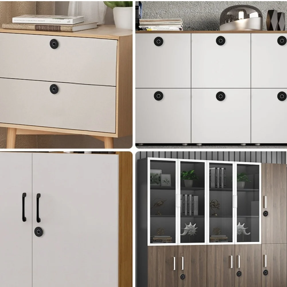 Energy Conscious Fingerprint Drawer Lock with Type for c Backup for Power Multi-User Support and Clear Status Lighting