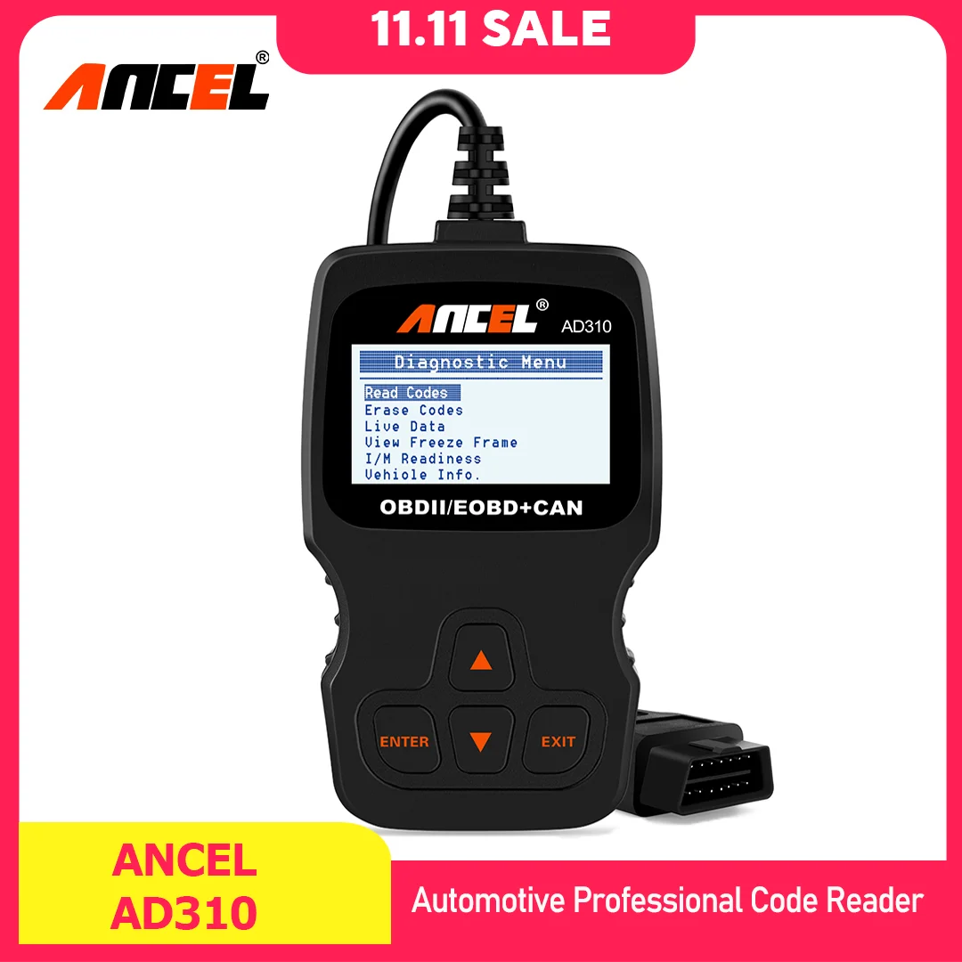 New ANCEL AD310 Car Full OBD2 Diagnostic Tools OBD 2 Automotive Professional Check Engine Code Reader Scan Auto Scanner Analyzer