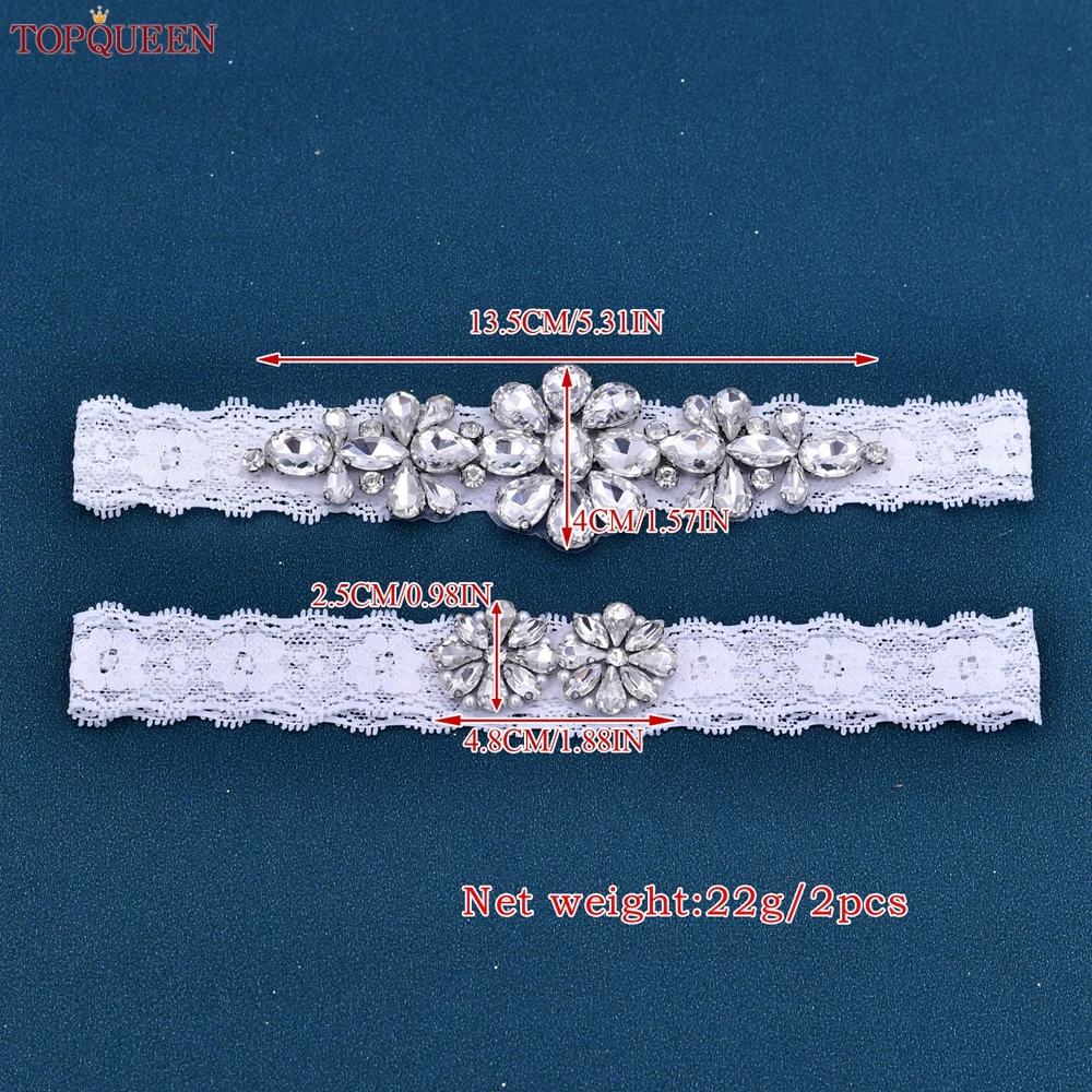 TOPQUEEN – ceinture de jarretelles de mariage, en dentelle, faite à la main, perlée, diamant, liguero, sexy, porte-jarretelle, personnalisé, S45