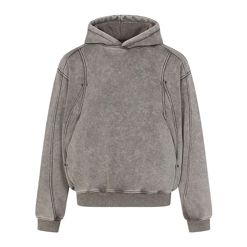 

Негабаритный винтажный свитшот на флисовой подкладке Hi Street Harakuju, уличная одежда, потертый пуловер, толстовки для мужчин