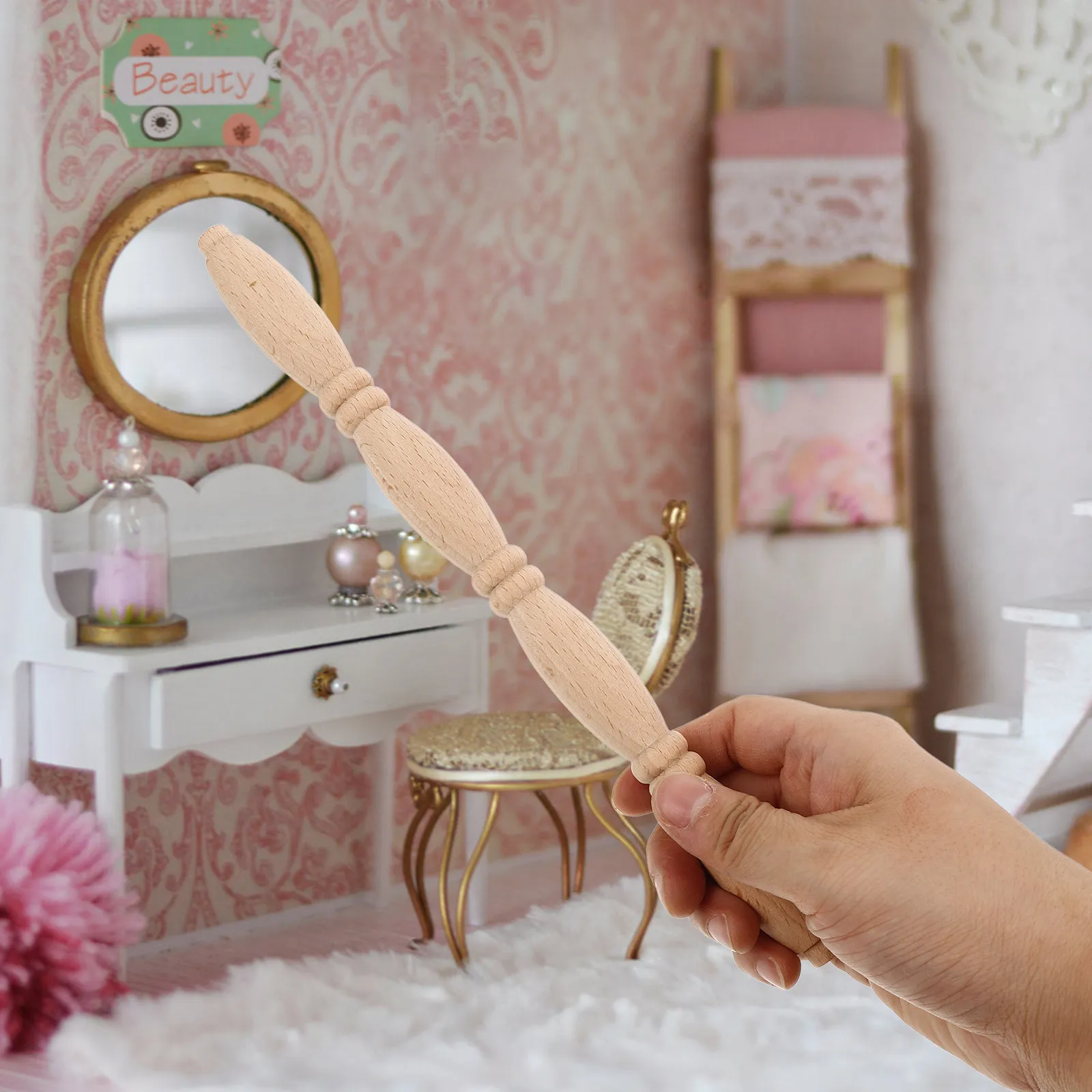 

4Pcs Miniature Furniture Accessories Wooden Baluster Spindles for DIY Dollhouse Staircase Decoration Micro Scene Craft Parts