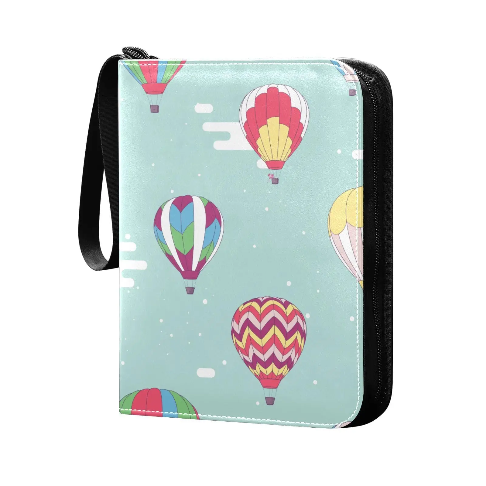 Hot Air Balloons Card Binder4 Pocket Cards Binder 400 Double Sided Pocket Album Sport Game Cards Unique Card Collection Storage