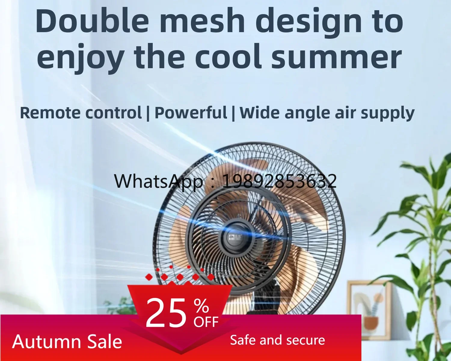 cc27CP electric fan floor fan household vertical sound light remote control table fan dormitory shaking head