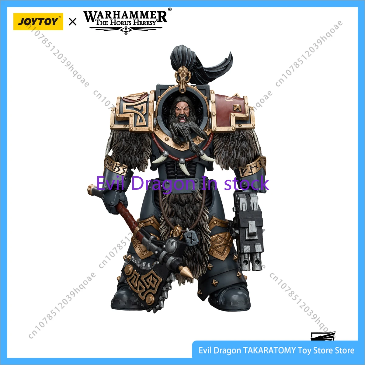 JOYTOY Warhammer 40k 1/18 Action Figures Anime 13.6cm Space Wolves Varagyr Wolf Guard Squad