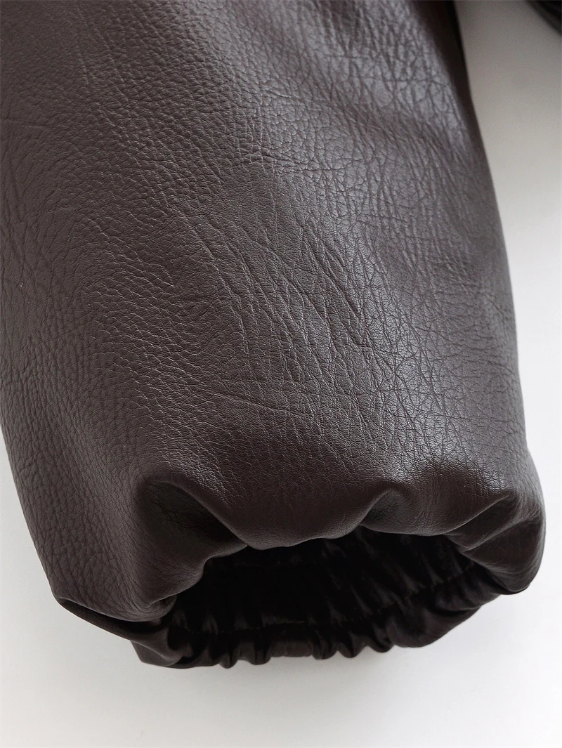 Veste en simili cuir pour femme, nouvelle mode automne-hiver 2021, veste en simili cuir pour femmes, vêtements décontractés et chics pour dames