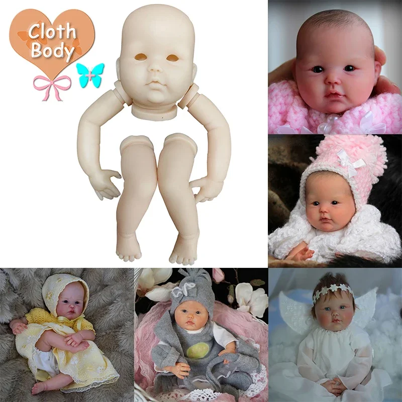 10Inch Mina Mini Reborn Doll Kit Unfinished Unpainted Doll Parts Contain Body and Eyes Give Your Child Birthday Christmas Gift
