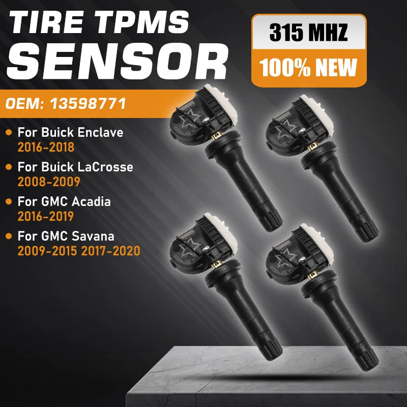 

Tire Pressure Monitor Sensor For Buick Enclave GMC Acadia 2016-2019 TPMS Buick LaCrosse 2008-2009 GMC Savana 2009-2015 2017-2020