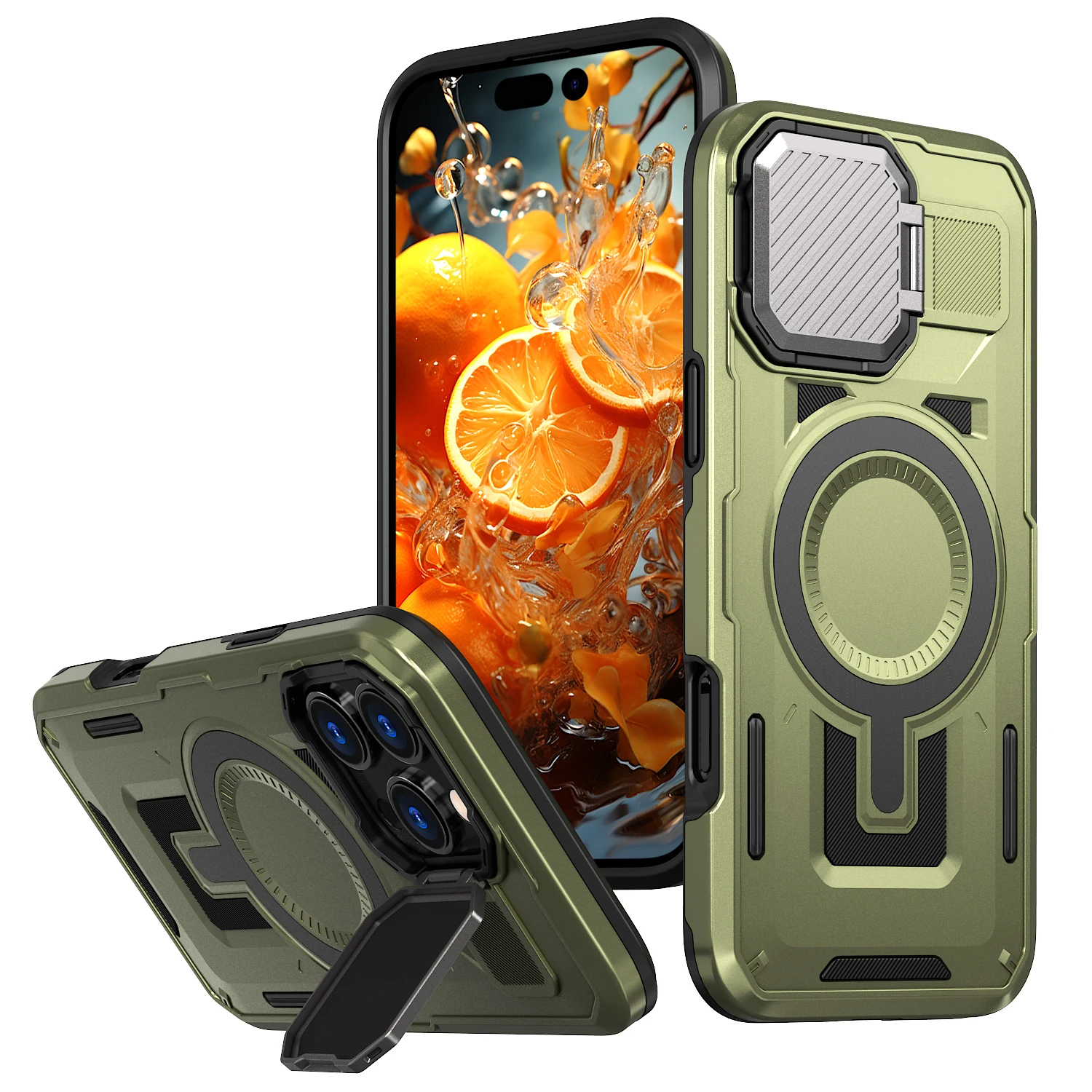 Hülle für iPhone 18 Pro Max, 18 Pro, 17e, 16e, 16 Pro, 15, 14 mit Kamera-Ständer, magnetischer Funktion, stoß- und kratzfest, schützende Hartschale – Detail 15