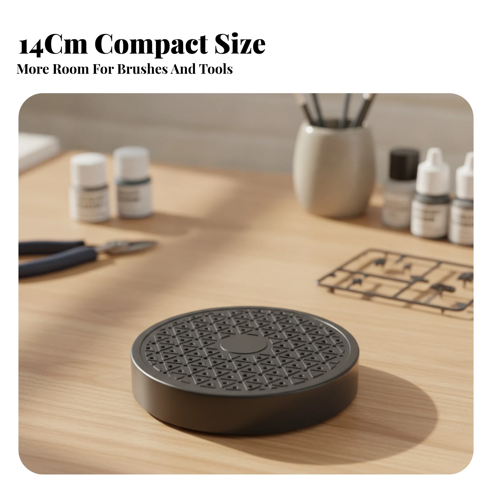 Model Painting Stand Smooth Rotating Turntable Rotating Display Stand Compact Turntable with Textured Surface Stable