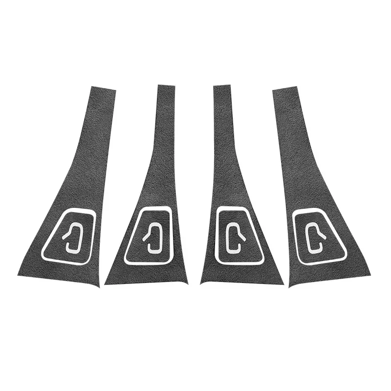 For Tesla Model Y/3 Car Door Switch Patch Alcantara Car Door Window Button Sticker Interior Accessories Modification Decoration