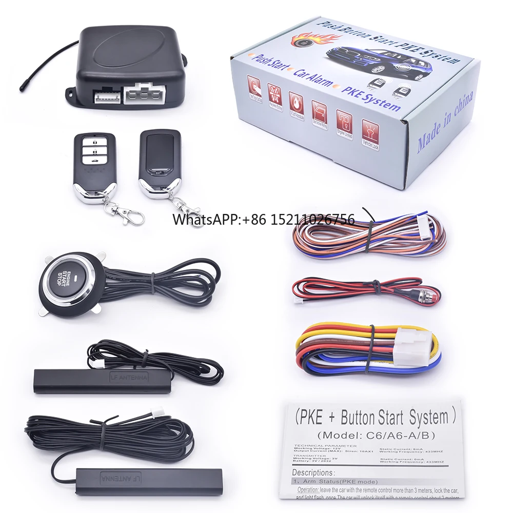 

Anti-hijacking Keyless Entry Car Alarm System PKE Push Button Engine Start Stop Security System