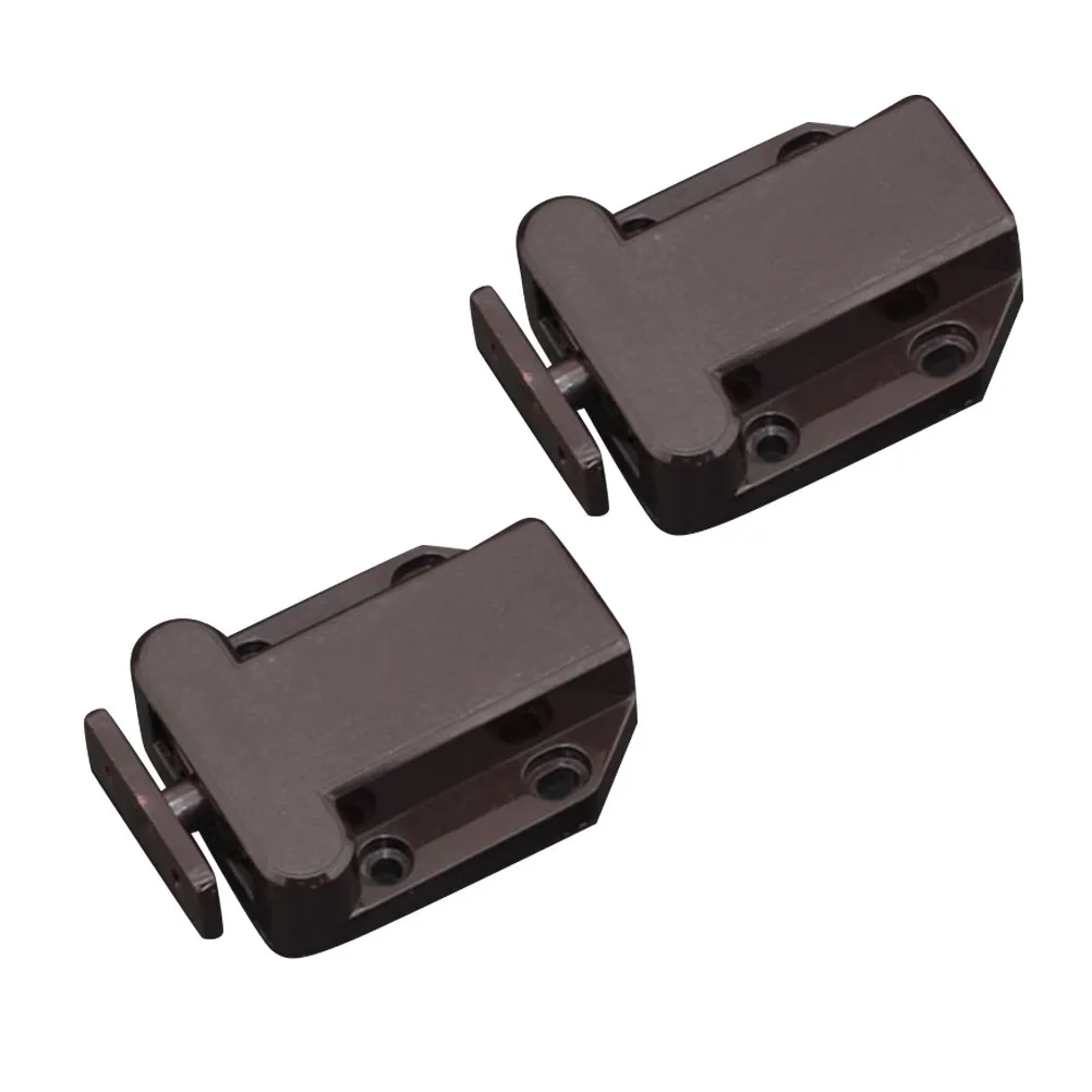 2Pcs Self-Locking Door Catch Press-to-Open Cabinet Latch for Wardrobe Drawer Bookcase Chest Cupboard with Built-in Clip Spring