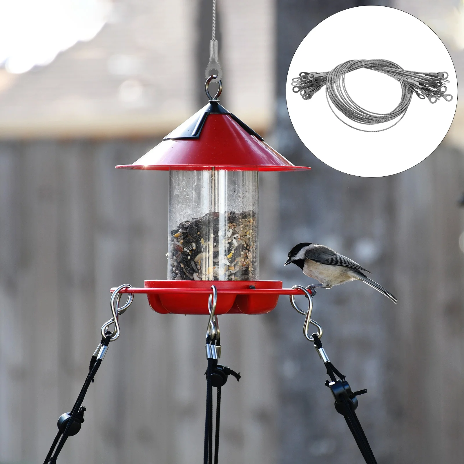 

20pcs Anti-Fall Stainless Steel Cable Tether For Picture Mirror Lamp Hanging 15Kg Load Outdoor Indoor Use Security Rope Hardware