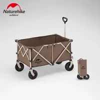 Naturehike Outdoor 193L Folding Cart  High Capacity Portable Shopping Cart 80KG Bearing Luggage Trolley Cart Adjustable Handle