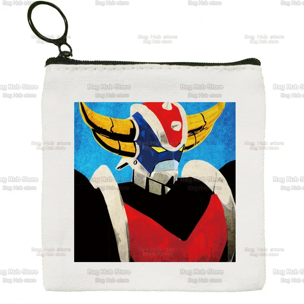 

UFO Robot Goldrake Grendizer Gurendaiza Cute Cloth Girl Coin Purse Key Bag Small Card Lipstick Mini Coin Storage Bag