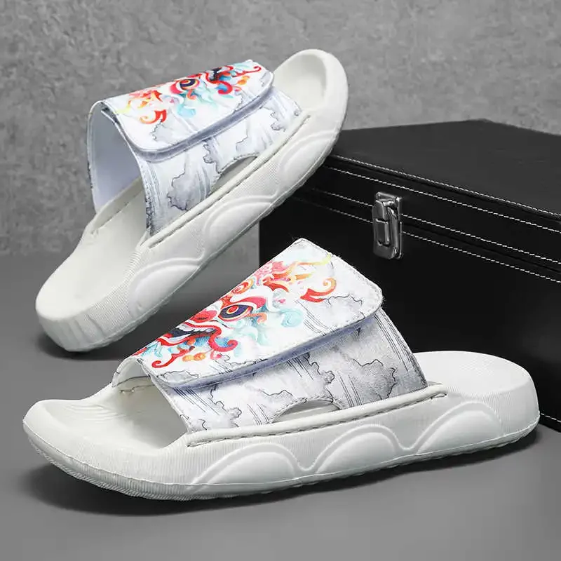 

Нескользящие мужские шлепанцы, летние тапочки, красные лоферы, сандалии, размер 43, кроссовки, спортивная обувь