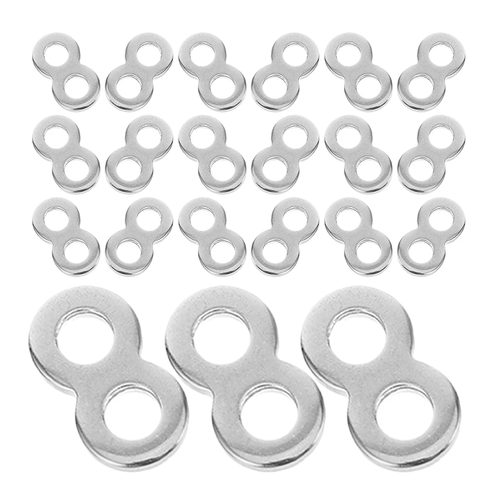 

100 Pcs Stainless Steel Connector Tabletop 8 Figure Desktop Fastener Clips Fasteners Tool Parts Hardware Accessories